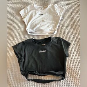 Bombshell Sportswear Open Back Crop Shirts